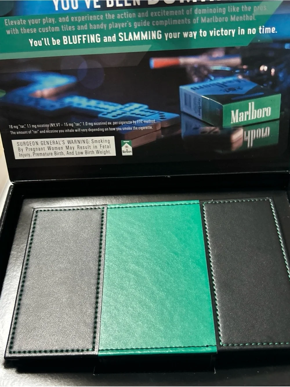 Marlboro Menthol Green and White 28-Piece Domino Set